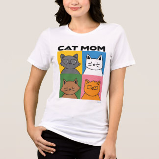 CAMISETA TRIBLENDA CAT LADY, CAT MOM T-SHIRTS