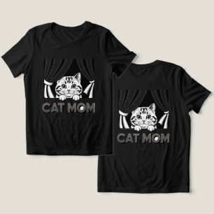 Camiseta Triblenda Cat Mom Black T-Shirt