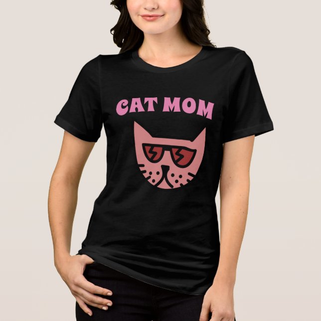 CAMISETA TRIBLENDA CAT MOM LADIES T-SHIRTS (Anverso)