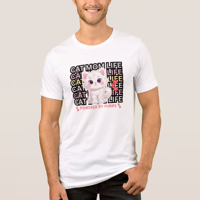 Camiseta Triblenda Cat Mom Life funny (Anverso)