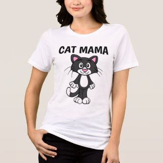 Camiseta Triblenda CAT MOM, (MAMA) Funny Cute Cat T-shirts