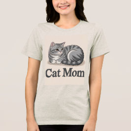 Camiseta Triblenda Cat Mom T-Shirt