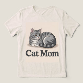 Camiseta Triblenda Cat Mom T-Shirt