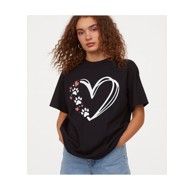 Camiseta Triblenda Cat Paw Prints on My Heart for cat lovers (Subido por el creador)