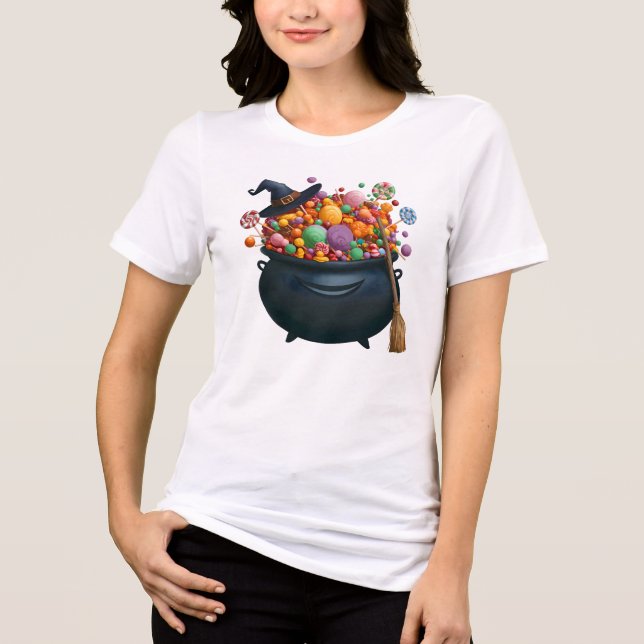 Camiseta Triblenda Cauldrón De Giggle & Gummies (Anverso)
