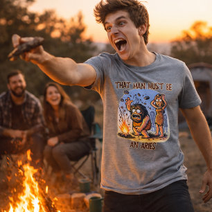Camiseta Triblenda Caveman Aries   Funny Zodiac Personalizado Art