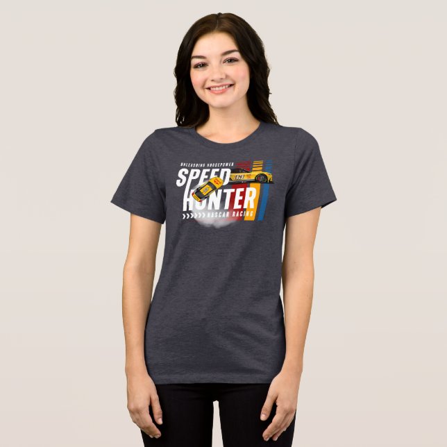 Camiseta Triblenda Cazador de velocidad (modo oscuro) | Mujer (Anverso Completo )