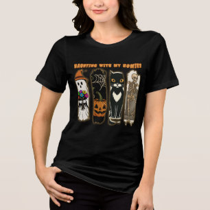 Camiseta Triblenda Cazando con mis amigos Personajes divertidos de Ha