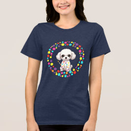 Camiseta Triblenda Celebra el Día del Punto con mi Caniche Taza de Té