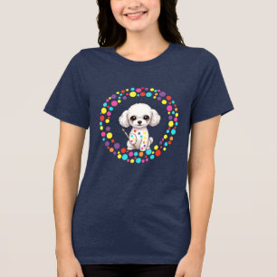 Camiseta Triblenda Celebra el Día del Punto con mi Caniche Taza de Té