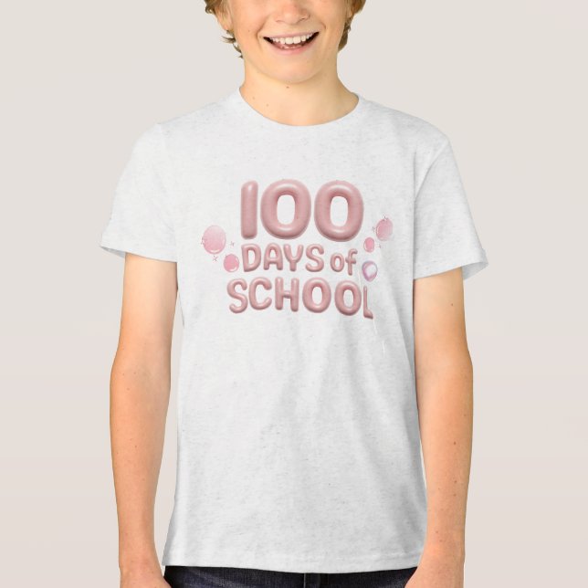 Camiseta Triblenda Celebración 100 Días de Escuela (Anverso)