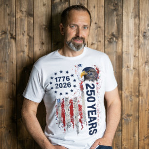 Camiseta Triblenda Celebración de 250 Años Águila Bandera Americana G