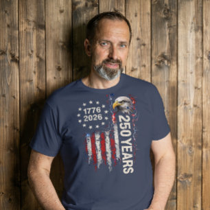 Camiseta Triblenda Celebración de 250 Años Águila de Bandera American