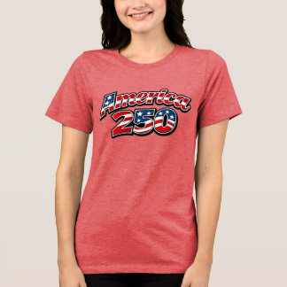Camiseta Triblenda Celebración de 250 años de América con estrellas y