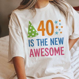 Camiseta Triblenda Celebración de cumpleaños 40 es lo nuevo genial