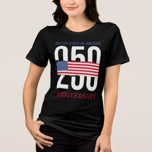Camiseta Triblenda Celebración del 250 Aniversario de América Tributo