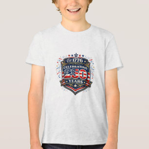 Camiseta Triblenda Celebrando 250 Años de Libertad Estadounidense