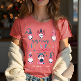 Camiseta Triblenda Celebrando a los Navidades con mis cómicos gnomos
