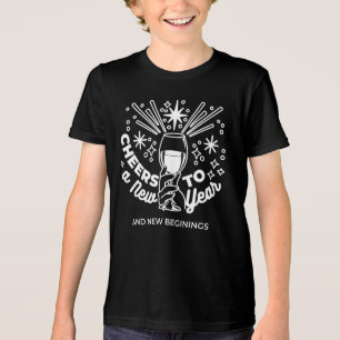 Camiseta Triblenda Celebrar el nuevo Ilustracion de Vidrio de los Nue