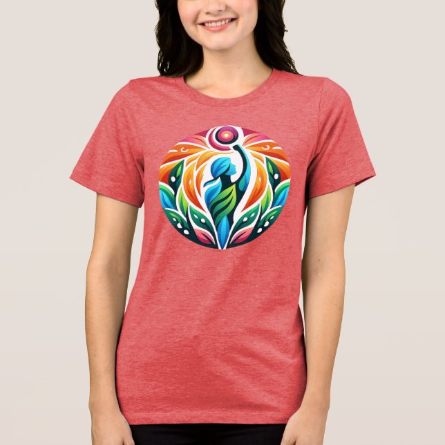 Camiseta Triblenda Celebrar la fuerza de las mujeres (Anverso)
