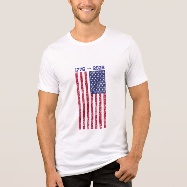 Camiseta Triblenda Celebrate America 250 Men's T-shirt with Flag #3 (Anverso)