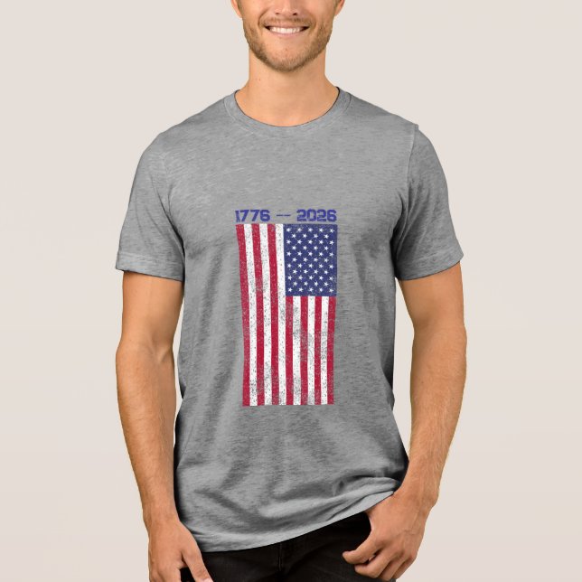 Camiseta Triblenda Celebrate America 250 Men's T-shirt with Flag #4 (Anverso)