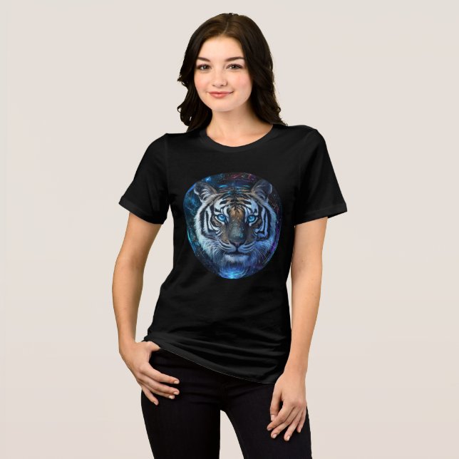 Camiseta Triblenda Celestial Galaxy Tiger Art Print (Anverso Completo)