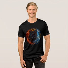 Camiseta Triblenda Celestial Panther – Fire and Ice Mandala Art