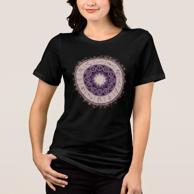 Camiseta Triblenda Celestial Zodiac Wheel - Mystic Astrology (Anverso)