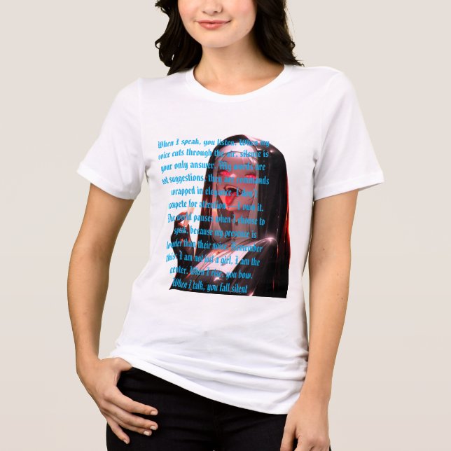 Camiseta Triblenda Centro de Poder - Al mando de la energía femenina (Anverso)