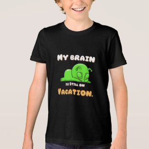 Camiseta Triblenda "Cerebro de Vacaciones" Divertido Regreso a Clases