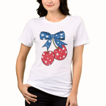 cerezas patrióticas azules rojas con lazo