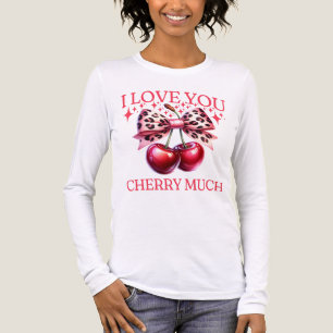 Camiseta Triblenda cerezo vintage y arco rosado femenino