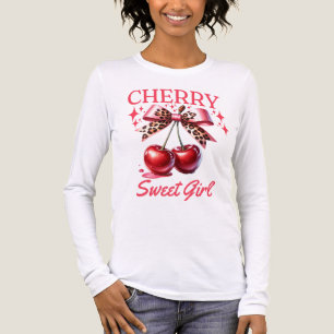 Camiseta Triblenda cerezo vintsge y arco rosado femenino