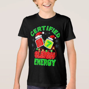 Camiseta Triblenda Certificado 6‑7 Energía de Trineo gen alfa meme 