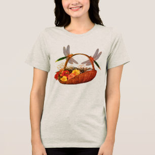 Camiseta Triblenda Cesta de flores Dragonflies