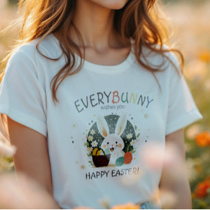 Camiseta Triblenda Cesta de huevos de conejo de Pascua ID1013