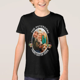 Camiseta Triblenda Cesta personalizada de huevos de fotos de pascua p