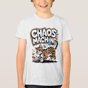 Camiseta Triblenda Chaos Machine Bengal Cat Funny Design