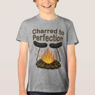 Camiseta Triblenda Charlada a Perfección Divertida Fogata Perro Calie