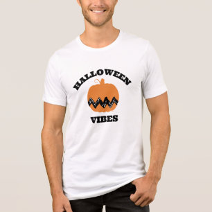 Camiseta Triblenda Charlie Brown Naranja Pumpkin Vibes de Halloween
