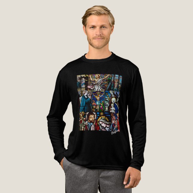 Camiseta Triblenda Charming Christmas Theme Glass Art  (Anverso Completo)