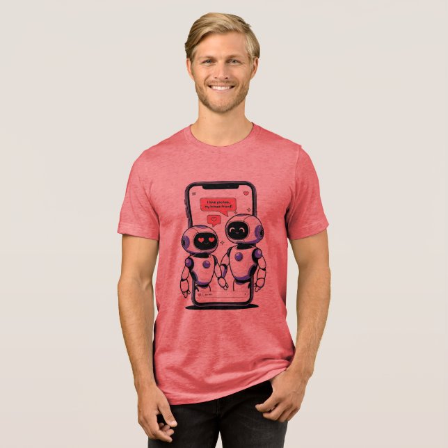 Camiseta Triblenda Chats de amor de tecnología (Anverso Completa)