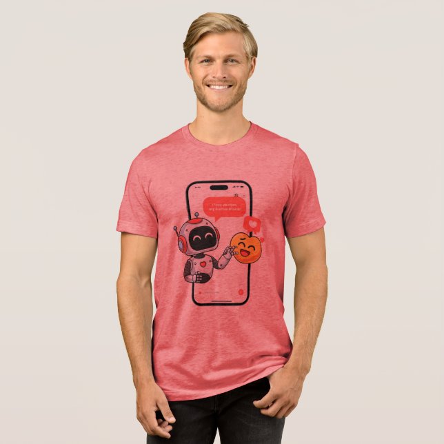 Camiseta Triblenda Chats de amor de tecnología (Anverso Completa)
