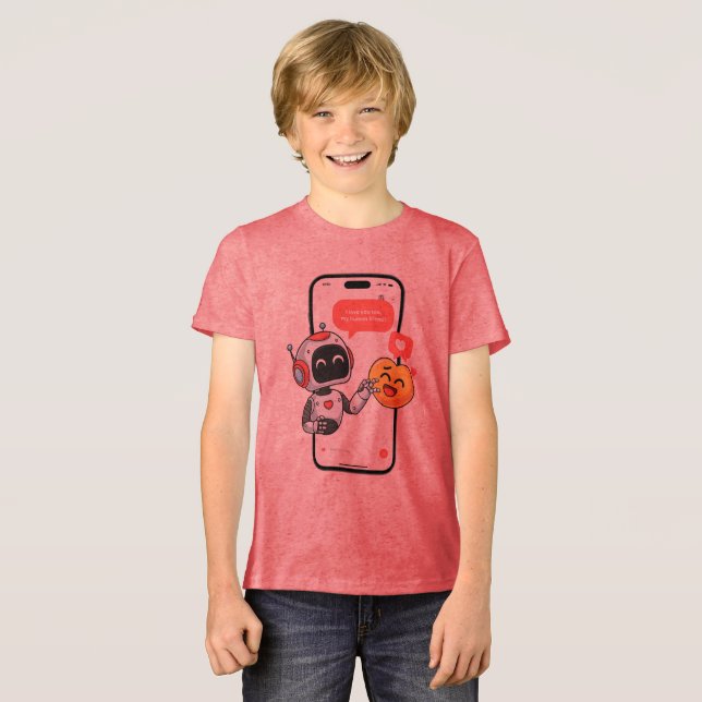 Camiseta Triblenda Chats de amor de tecnología (Anverso Completo)