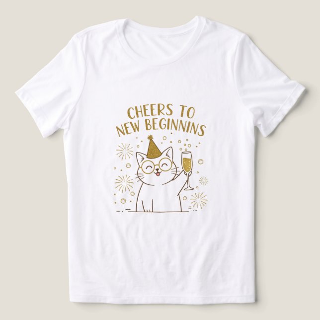 Camiseta Triblenda Cheers to new begin t-shirts for women (Diseño delantero )