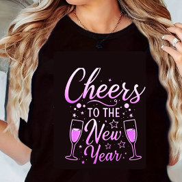 Camiseta Triblenda Cheers to the New Year Print T-Shirt