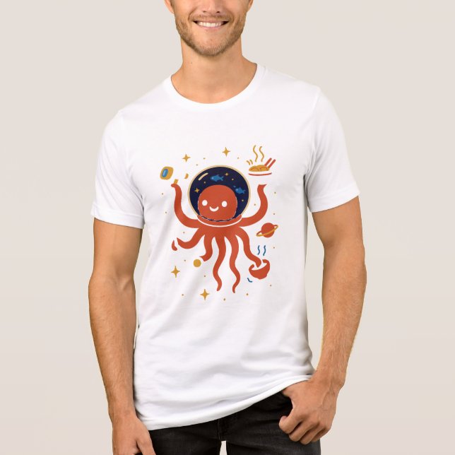 Camiseta Triblenda Chef del pulpo espacial - Cocina cósmica (Anverso)