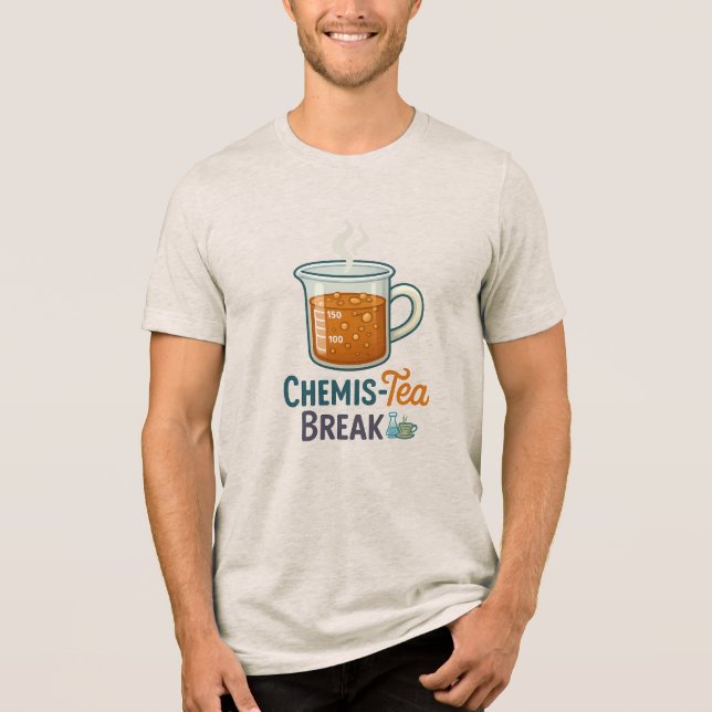 Camiseta Triblenda Chemis-Tea Break - Ciencia divertida y café negrit (Anverso)