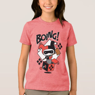 Camiseta Triblenda Chibi Harley-Quinn-In-A-Box Con Martillo